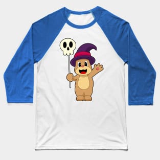 Bear Halloween Witch Ghost Baseball T-Shirt